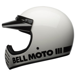 Bell Moto-3 Classic White Crosshelm Weiss