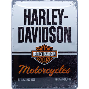 Blechschild Harley-Davidson Motorcycles- Masse: 30x40 cm