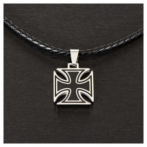 Halskette Iron Cross Lederband: 45-52cm Louis unter 