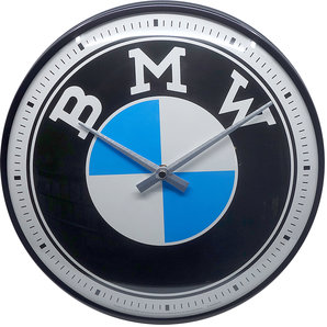 Retro Wand- Uhr BMW Logo Durchmesser: 31cm unter 