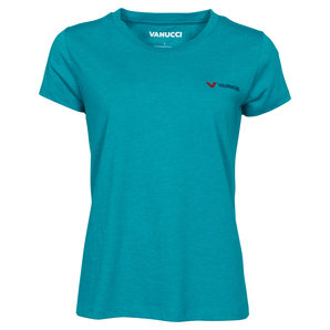 Vanucci Logo-Tee Damen T-Shirt Tuerkis unter 