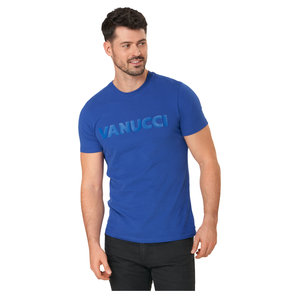 Vanucci Logo-Tee T-Shirt Blau unter 